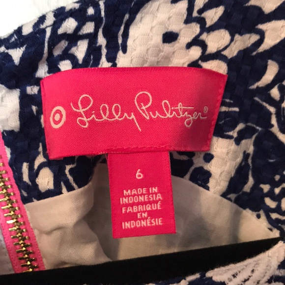 Blue and while Lily Pulitzer dress - Picture 3 of 3